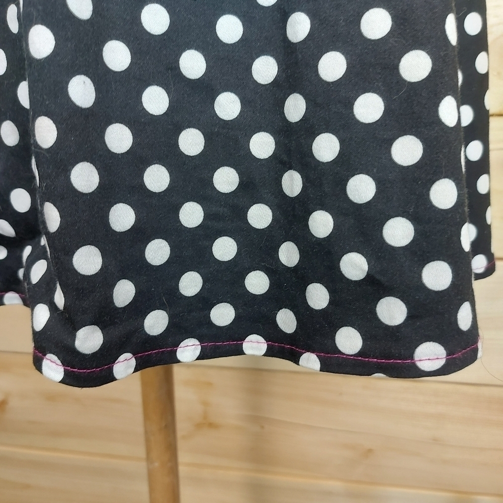 Polka dot bustier corset strap dress MARIE DOOLY designer Made in Canada - Picture 5 of 13